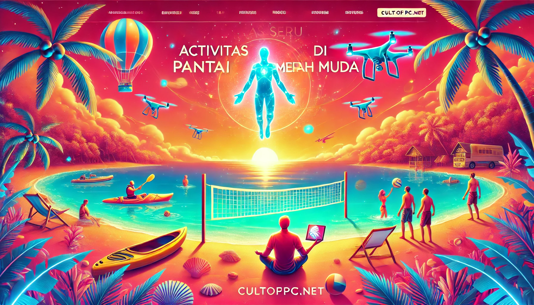 Aktivitas Seru di Pantai Merah Muda