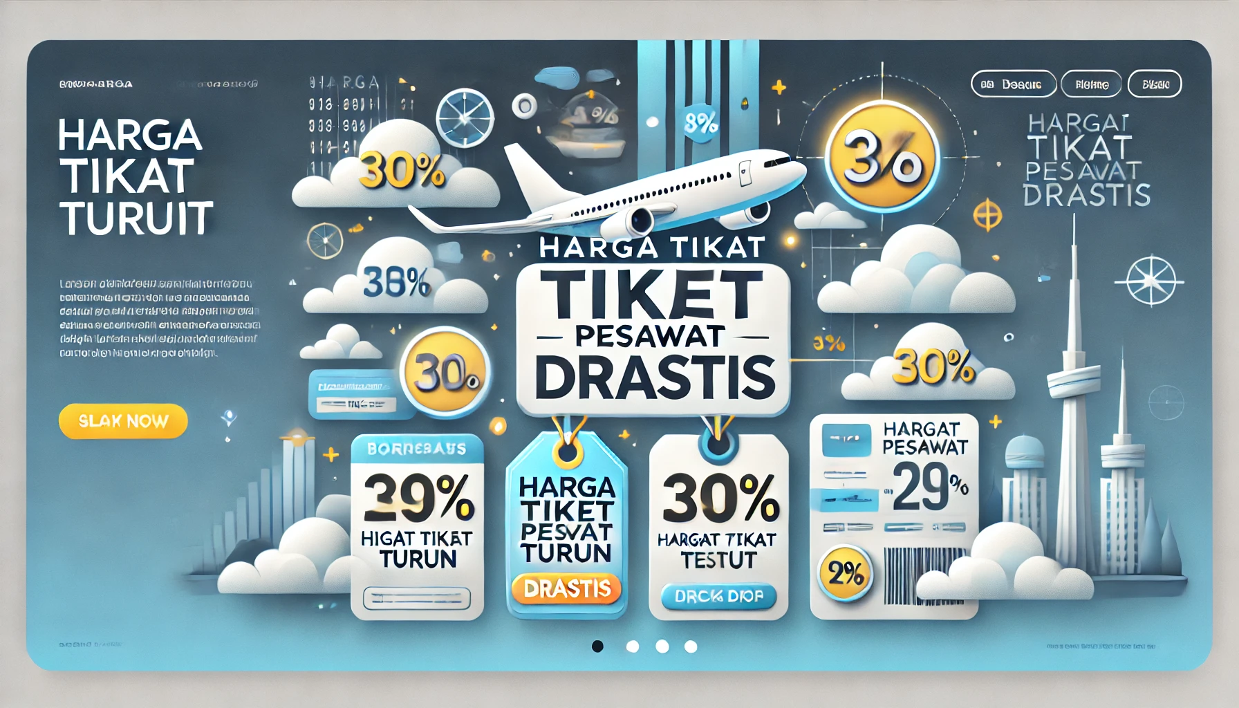 Harga Tiket Pesawat Turun Drastis