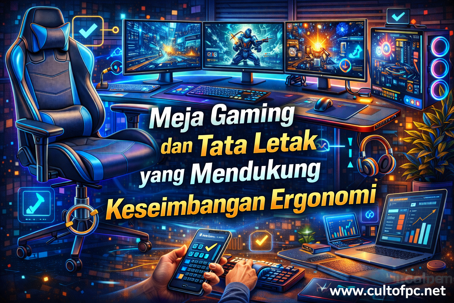 Meja Gaming dan Tata Letak yang Mendukung Keseimbangan Ergonomi